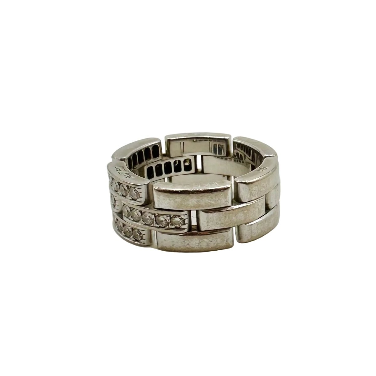 Bague CARTIER "Maillon Panthère" en or blanc et diamants - Castafiore