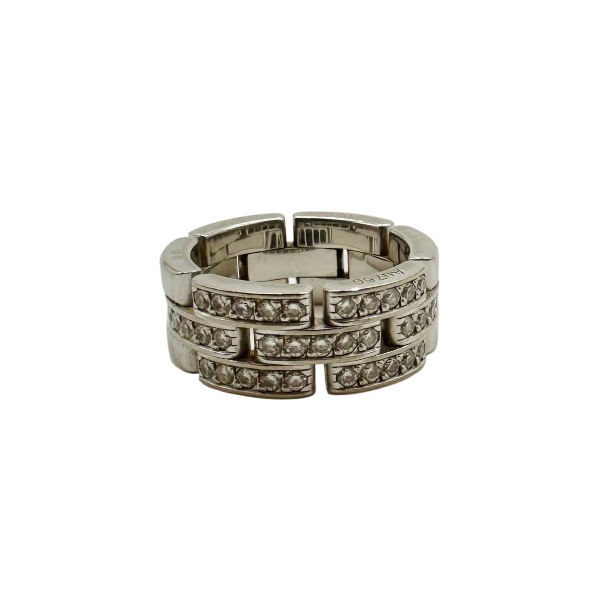 Bague CARTIER "Maillon Panthère" en or blanc et diamants - Castafiore