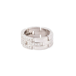 Bague CARTIER Maillons Panthère en or blanc et diamants - Castafiore