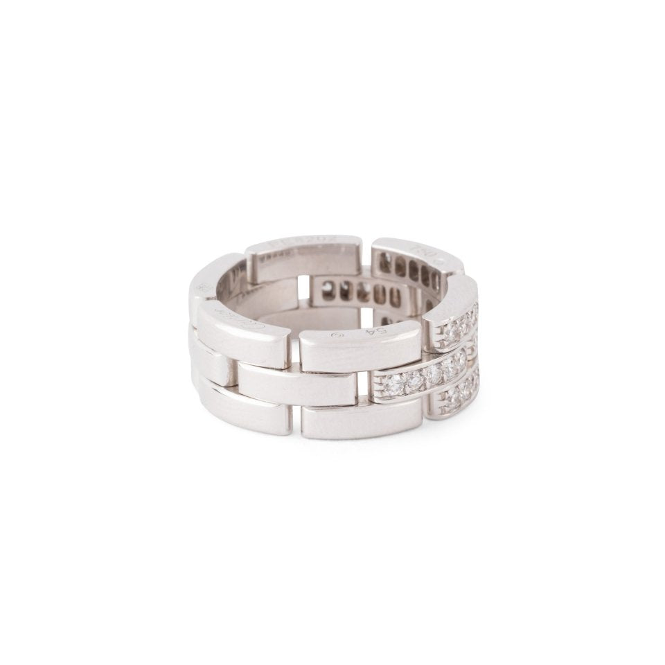 Bague CARTIER Maillons Panthère en or blanc et diamants - Castafiore