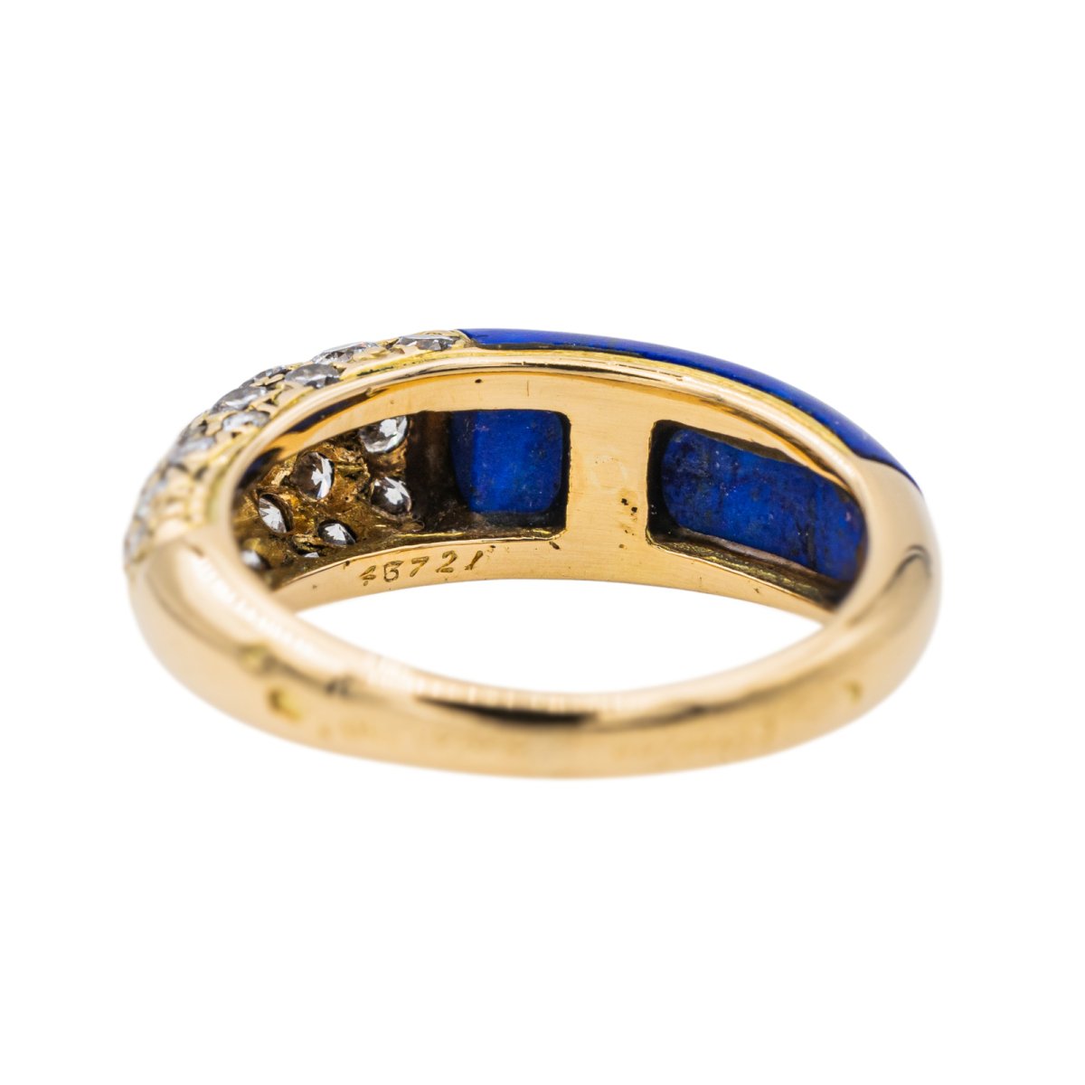 Bague CARTIER "Mimi" en or jaune, Lapis Lazuli et dliamants - Castafiore