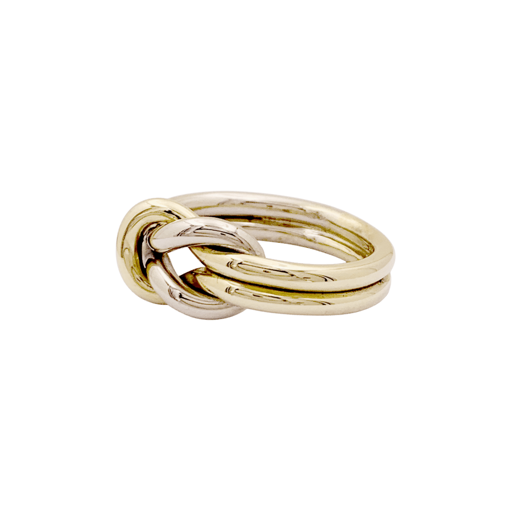 Bague CARTIER "Noeud d'Héraclès" en or jaune et or blanc - Castafiore