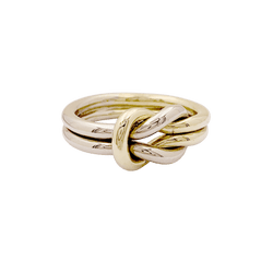 Bague CARTIER "Noeud d'Héraclès" en or jaune et or blanc - Castafiore