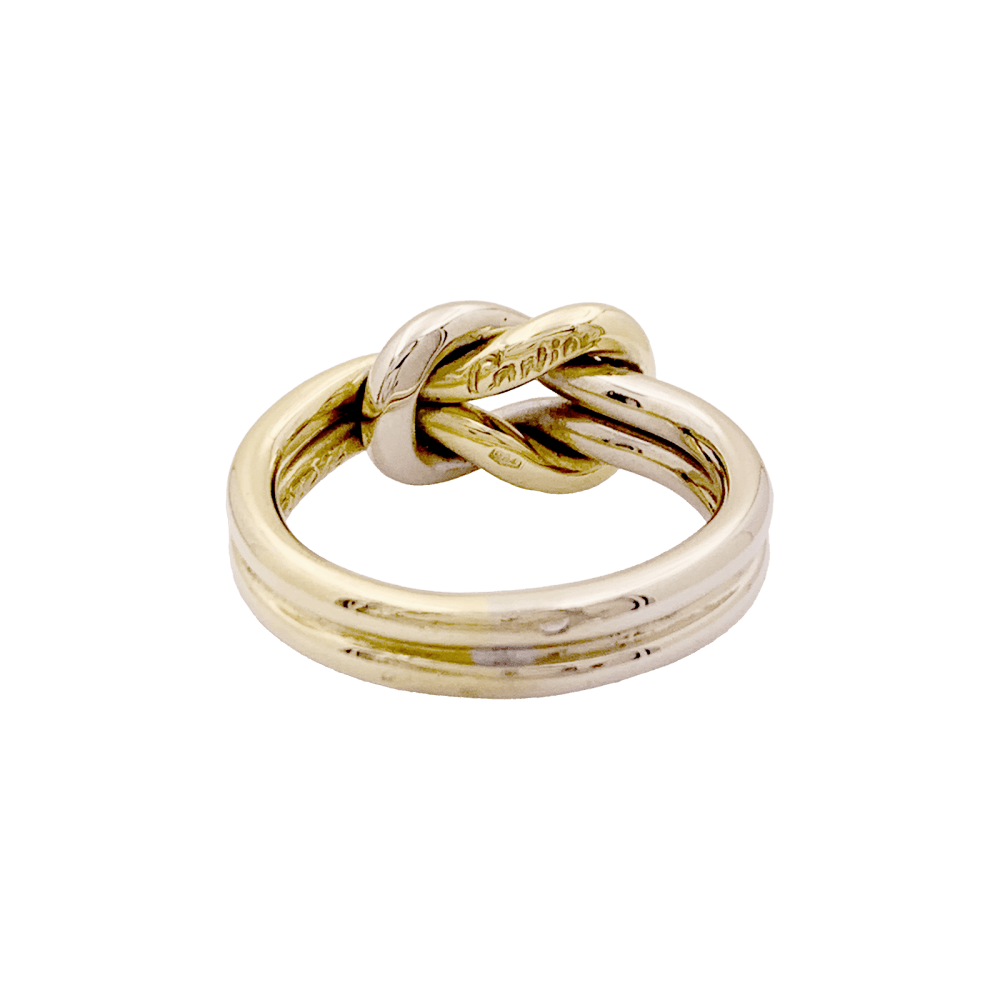 Bague CARTIER "Noeud d'Héraclès" en or jaune et or blanc - Castafiore
