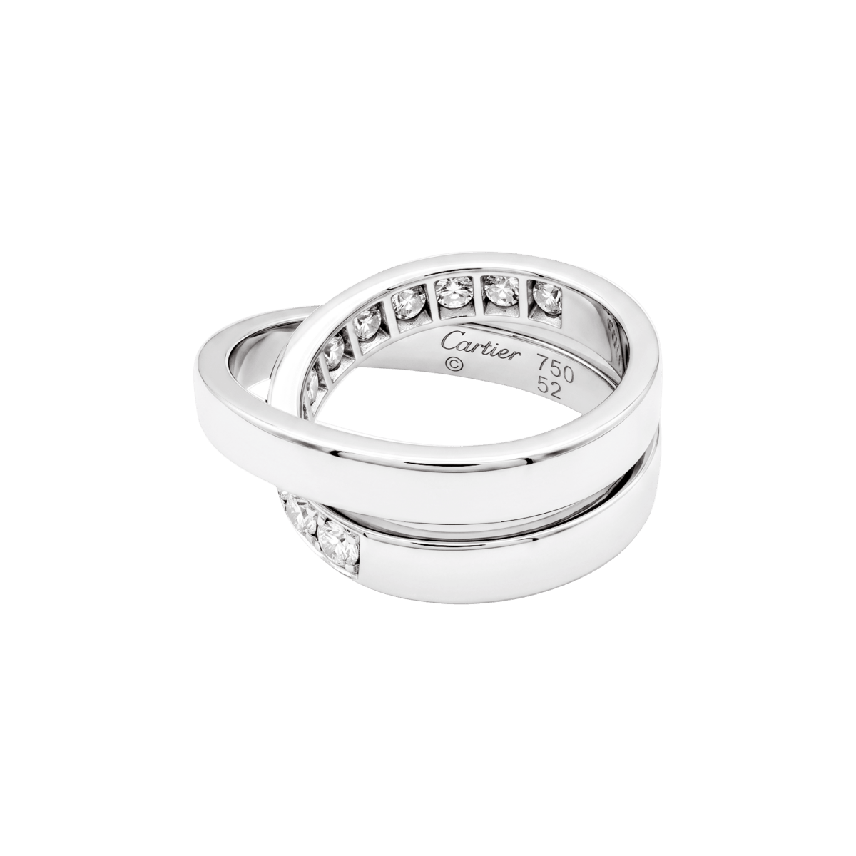 Bague CARTIER "Nouvelle vague" en or blanc et diamants - Castafiore