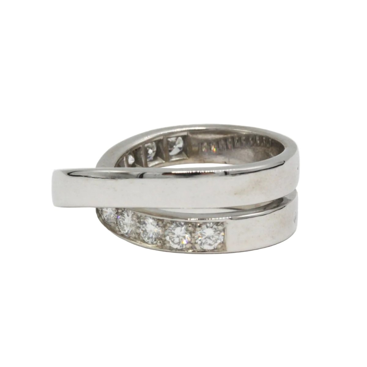 Bague CARTIER "Nouvelle Vague" en or blanc et diamants - Castafiore