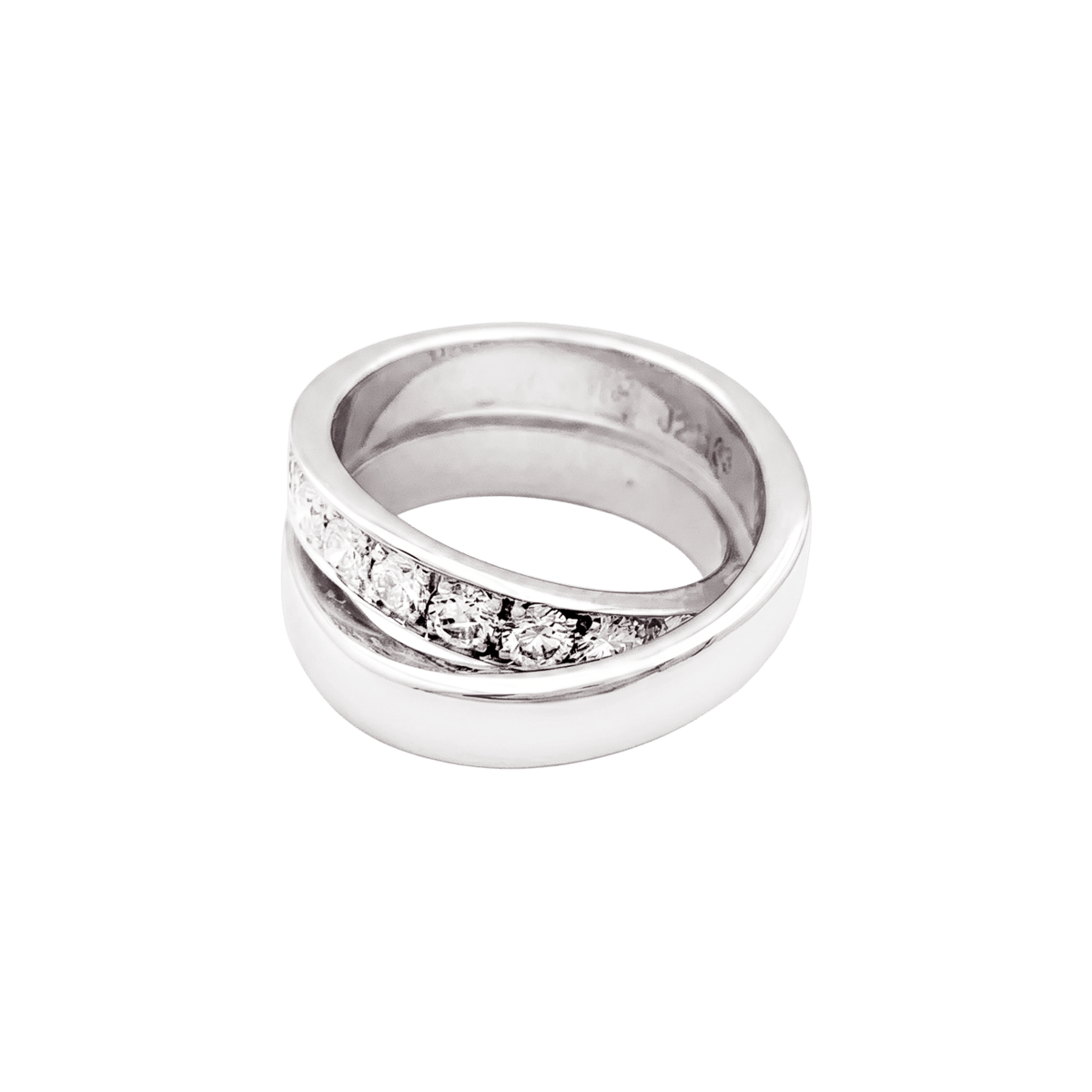 Bague CARTIER "Nouvelle vague" en or blanc et diamants - Castafiore