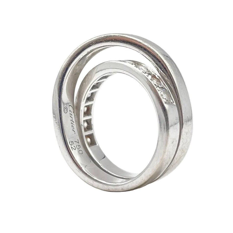 Bague CARTIER "Nouvelle Vague" en or blanc et diamants - Castafiore