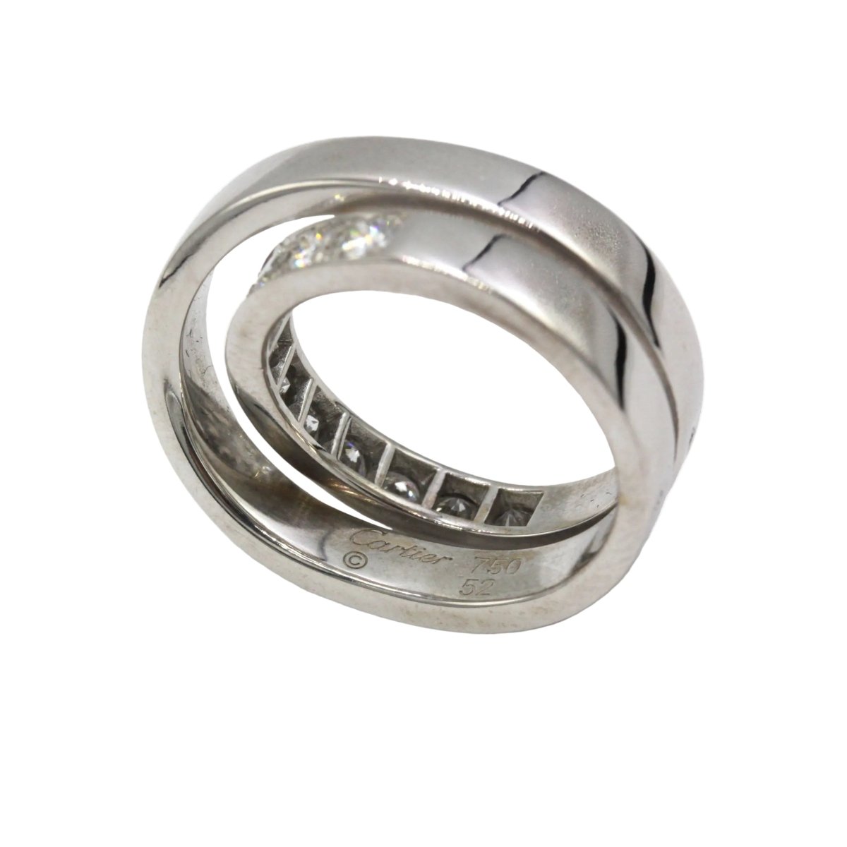 Bague CARTIER "Nouvelle Vague" en or blanc et diamants - Castafiore