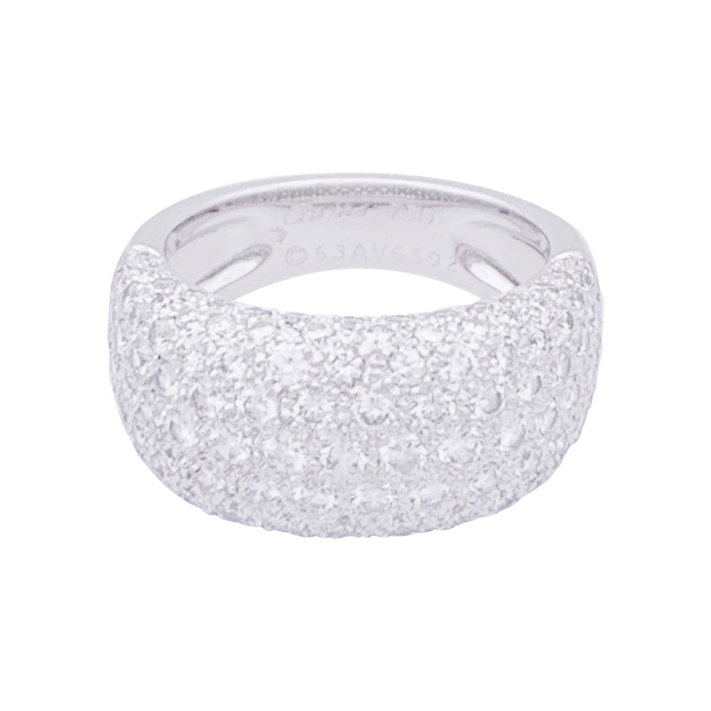 Bague CARTIER "Nouvelle Vague" en or blanc et diamants - Castafiore