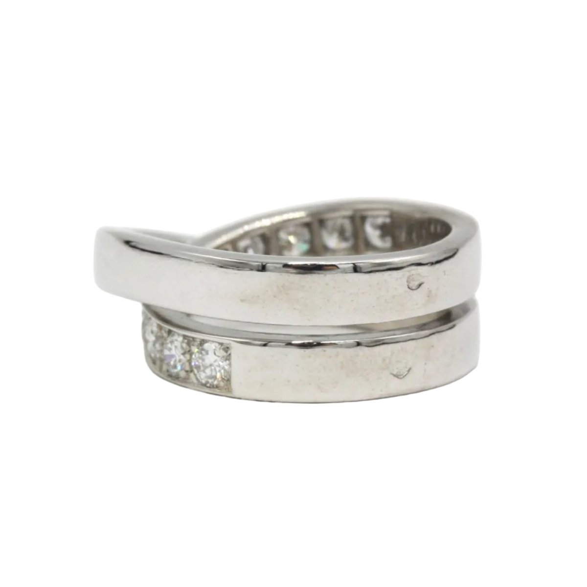 Bague CARTIER "Nouvelle Vague" en or blanc et diamants - Castafiore