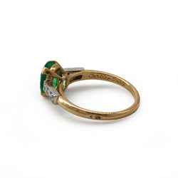 Bague Cartier or jaune 750, diamants et émeraude colombienne 0.83 carats certificat LFG - Castafiore