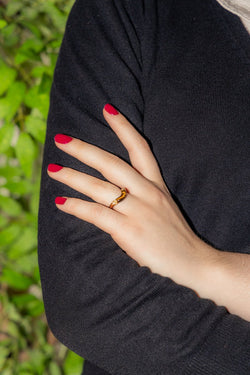 Bague Cartier Or Jaune Œil de tigre - Castafiore