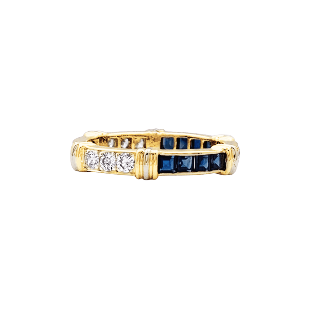 Ring Cartier, "Psychée", yellow gold, diamonds, sapphires.