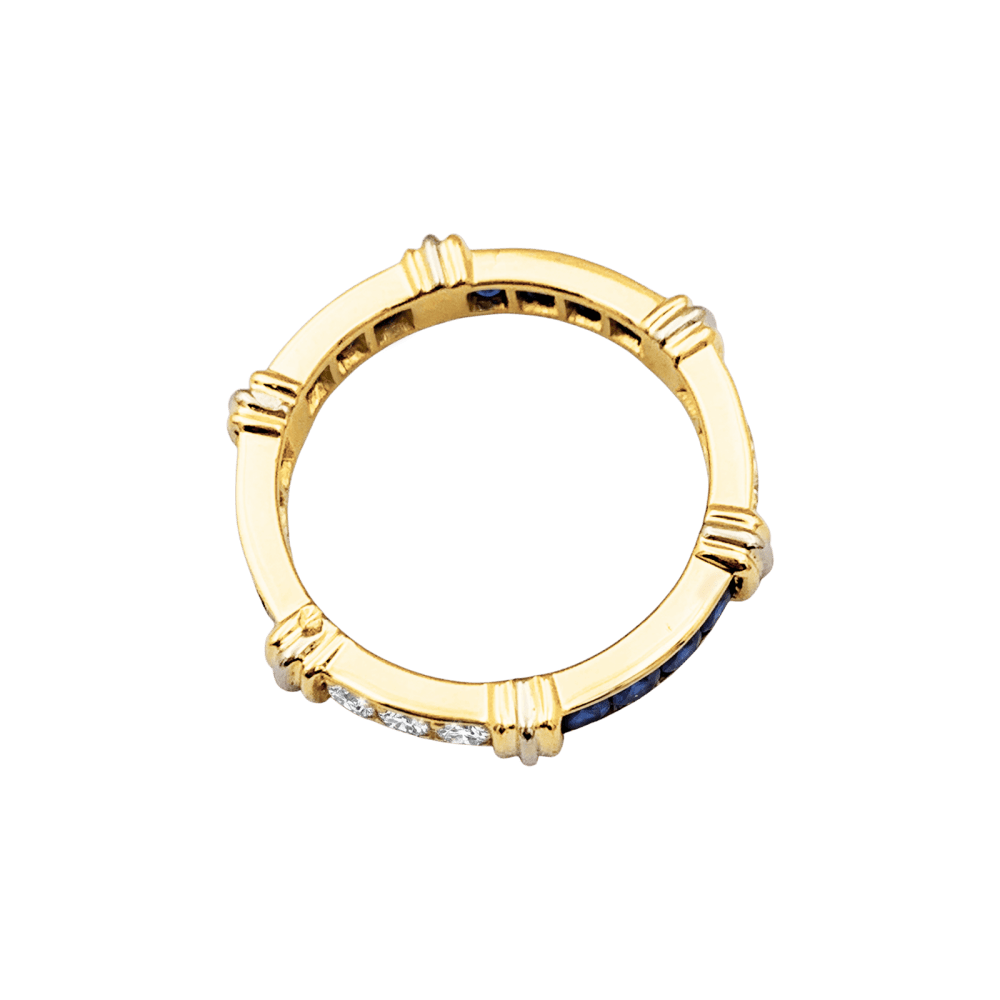 Ring Cartier, "Psychée", yellow gold, diamonds, sapphires.