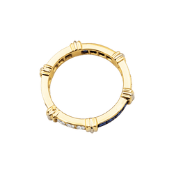 Ring Cartier, "Psychée", yellow gold, diamonds, sapphires.