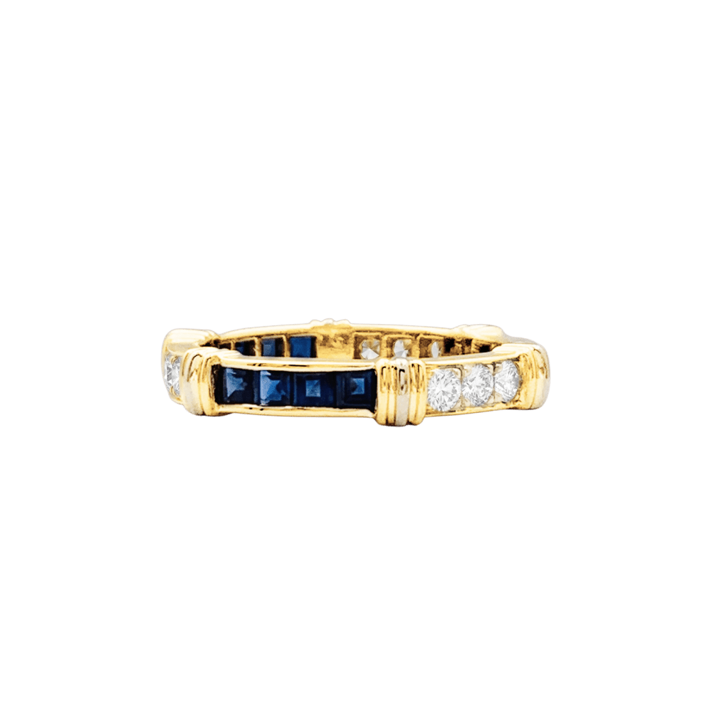 Ring Cartier, "Psychée", yellow gold, diamonds, sapphires.
