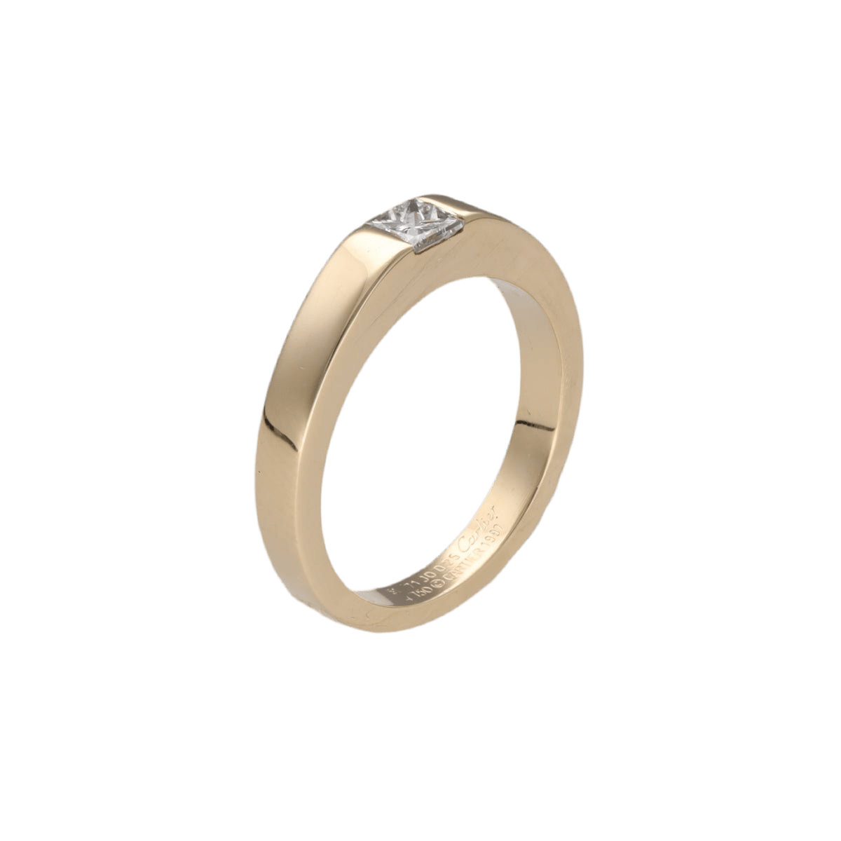 Bague CARTIER "Tank" en or jaune et diamant - Castafiore