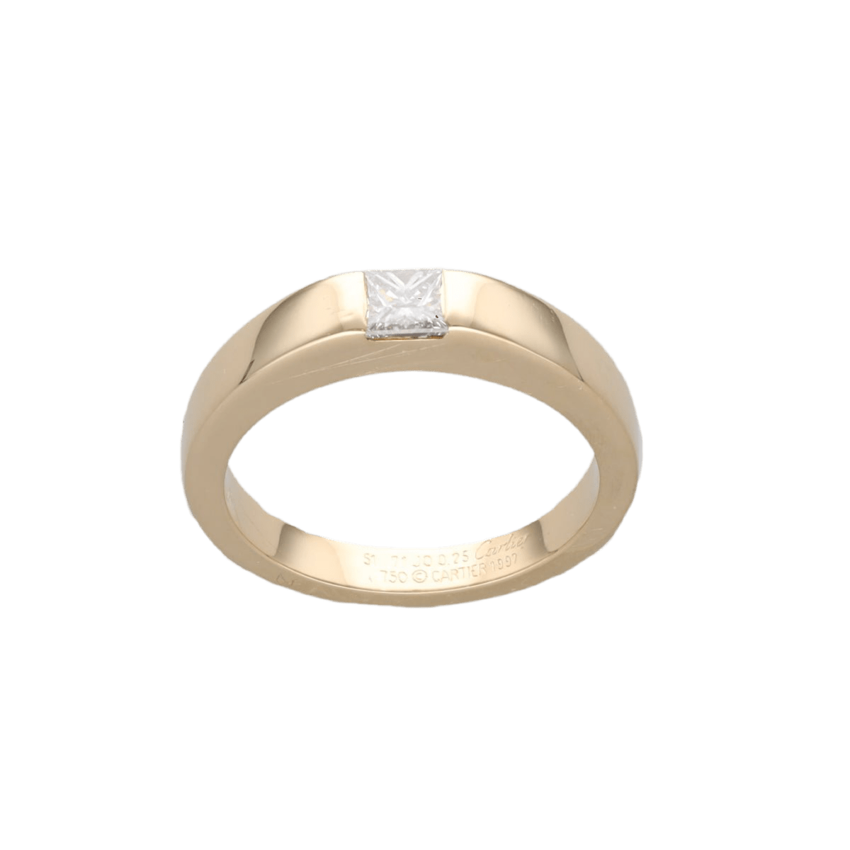 Bague CARTIER "Tank" en or jaune et diamant - Castafiore