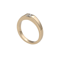 Bague CARTIER "Tank" en or jaune et diamant - Castafiore