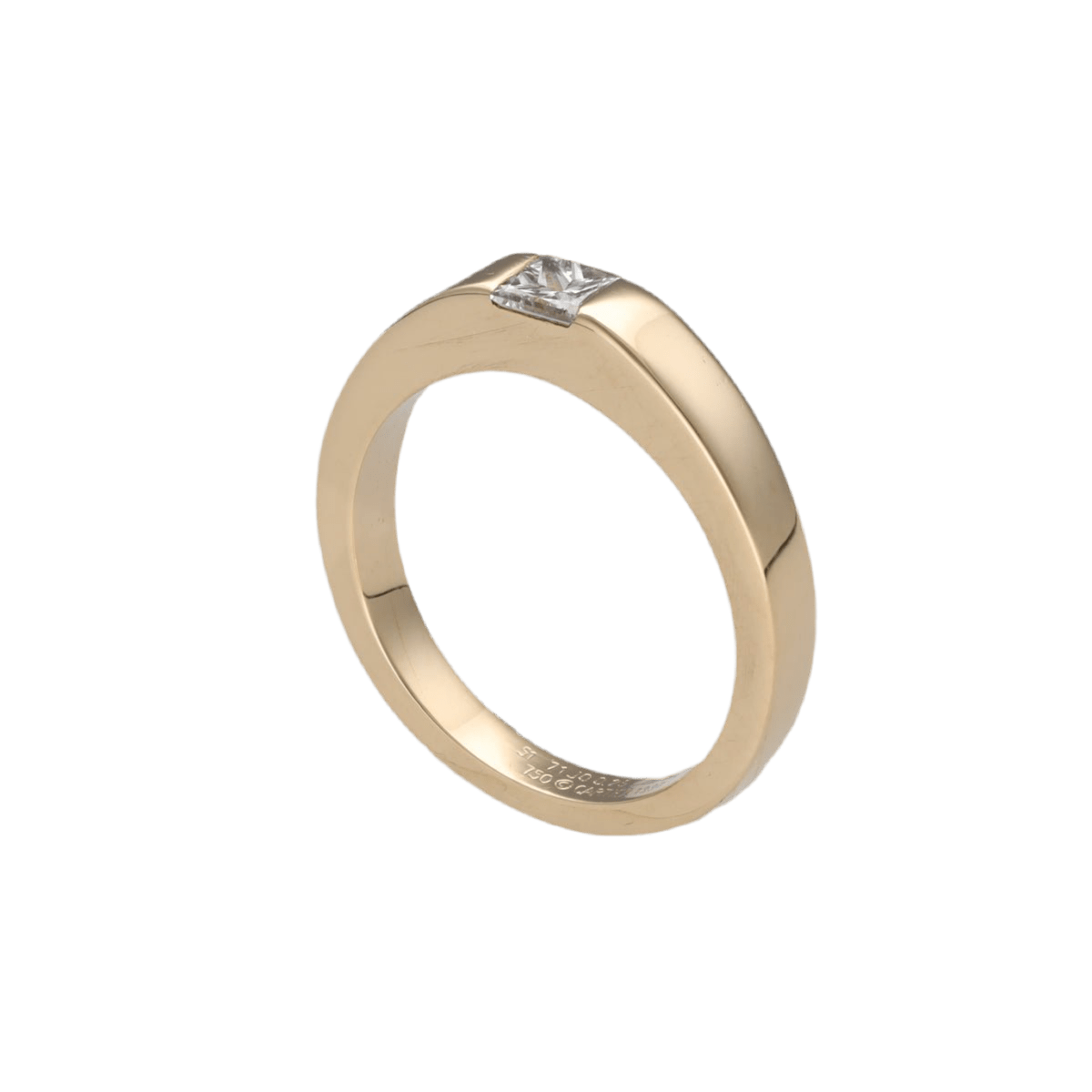 Bague CARTIER "Tank" en or jaune et diamant - Castafiore