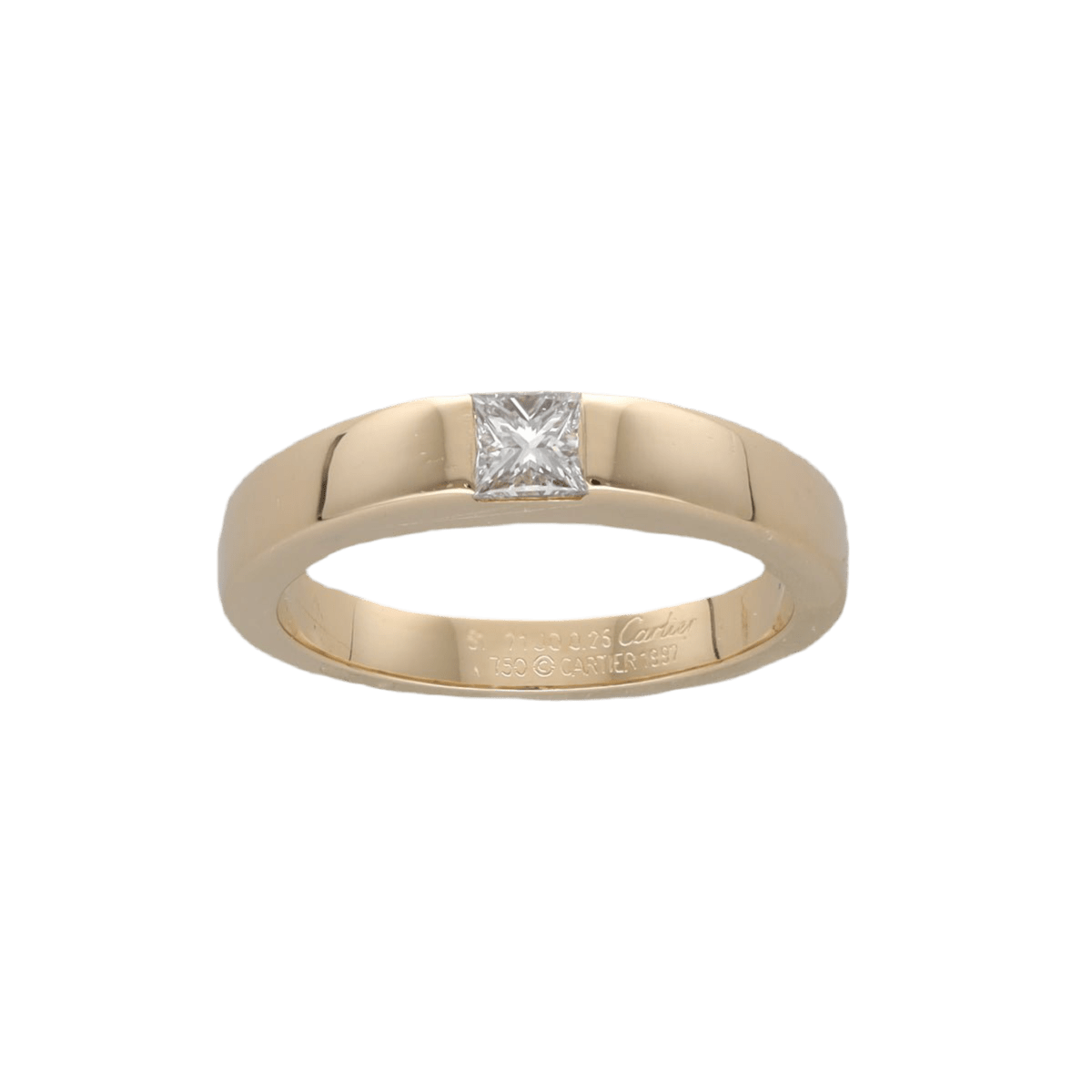 Bague CARTIER "Tank" en or jaune et diamant - Castafiore