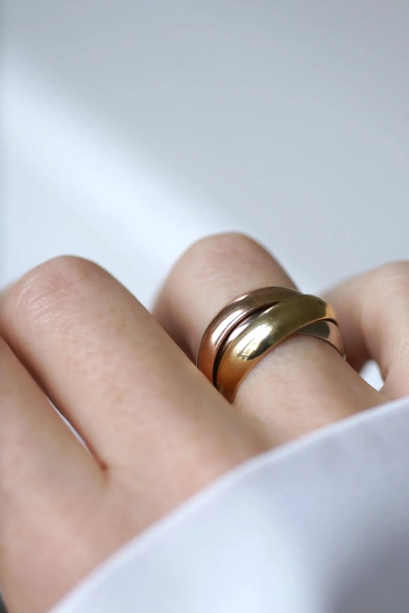 Bague Cartier Trinity 3 Ors Grand Modèle Taille 52 - Castafiore