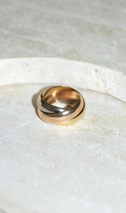 Bague Cartier Trinity 3 Ors Grand Modèle Taille 52 - Castafiore