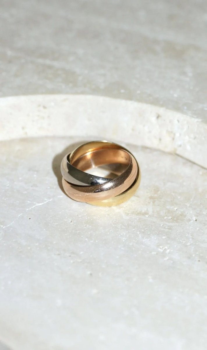 Bague Cartier Trinity 3 Ors Grand Modèle Taille 52 - Castafiore