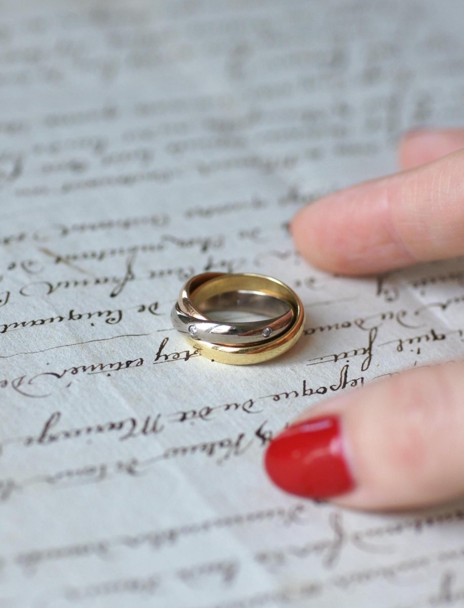 Ring Cartier Trinity Ors Modèle Classique diamonds Size 49