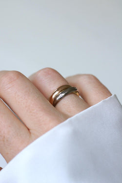 Bague Cartier Trinity 3 Ors Modèle Classique 5 Diamants Taille 49 - Castafiore