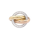 Bague CARTIER "Trinity Crash" trois ors et diamants - Castafiore