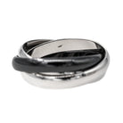 Bague CARTIER "Trinity" en or blanc et céramique noire - Castafiore