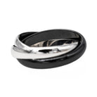 Bague CARTIER "Trinity" en or blanc et céramique noire - Castafiore