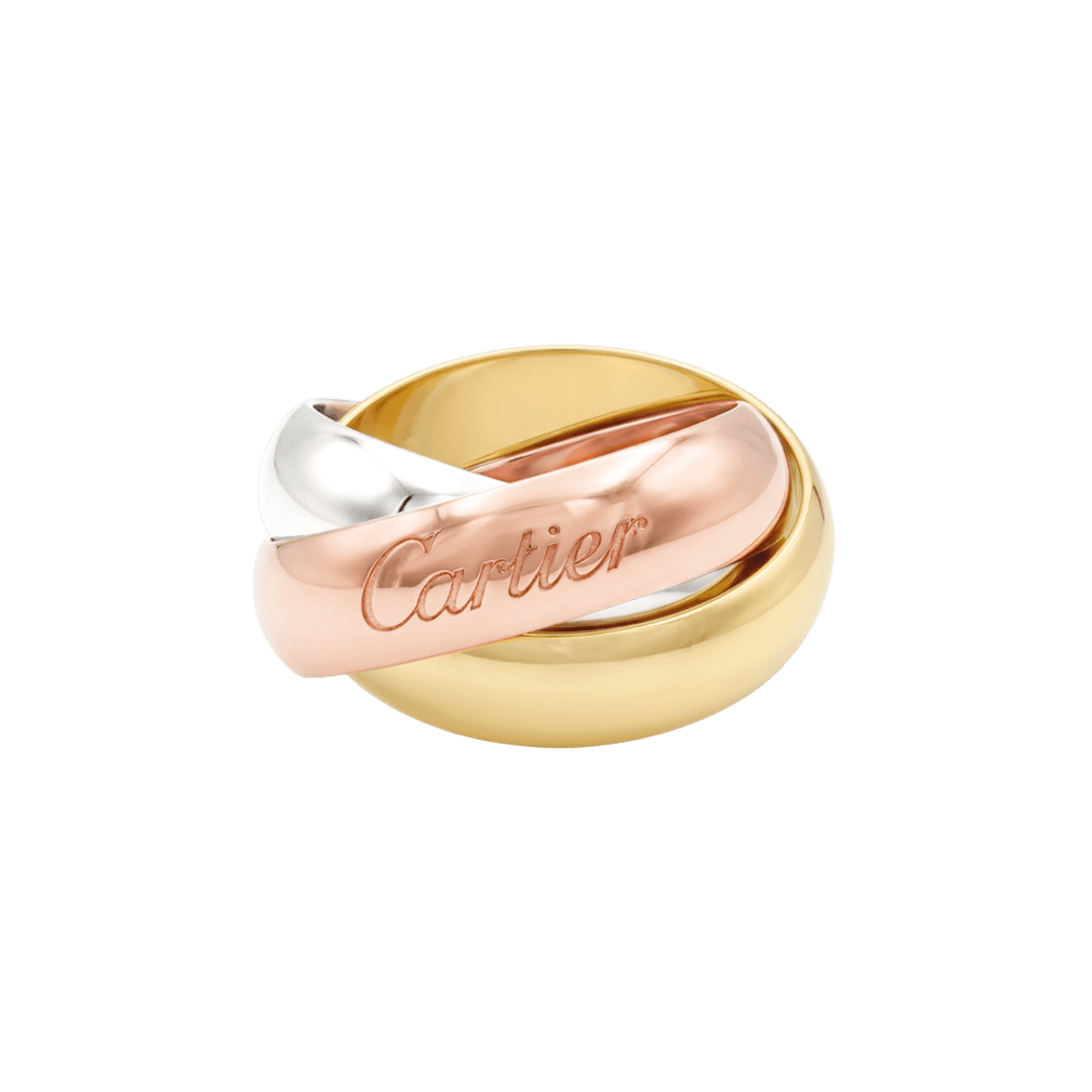 Bague CARTIER Trinity en or jaune, or blanc et or rose - Castafiore
