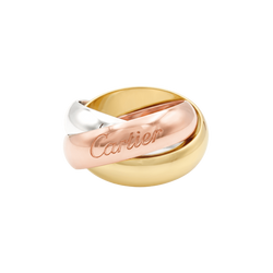 Bague CARTIER Trinity en or jaune, or blanc et or rose - Castafiore