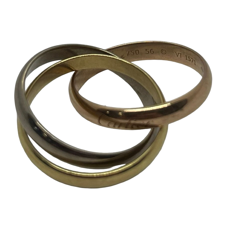 Bague CARTIER Trinity en or jaune, or blanc et or rose - Castafiore