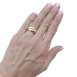 Bague CARTIER Trinity en or jaune, or blanc et or rose - Castafiore