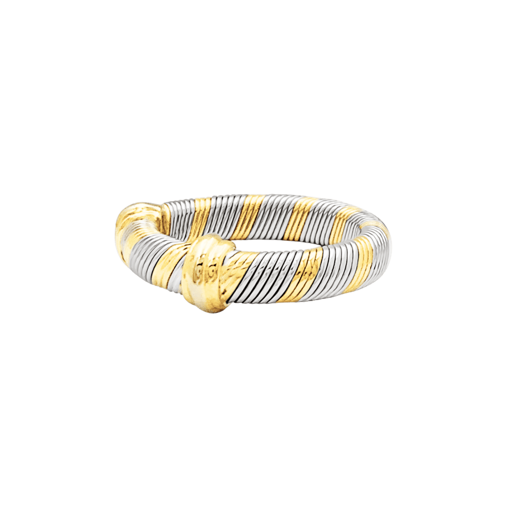 Ring Cartier, "Trinity", three gold tones and steel.