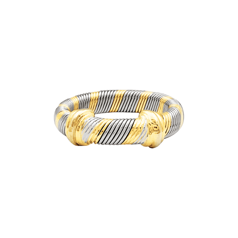 Ring Cartier, "Trinity", three gold tones and steel.