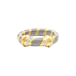 Ring Cartier, "Trinity", three gold tones and steel.