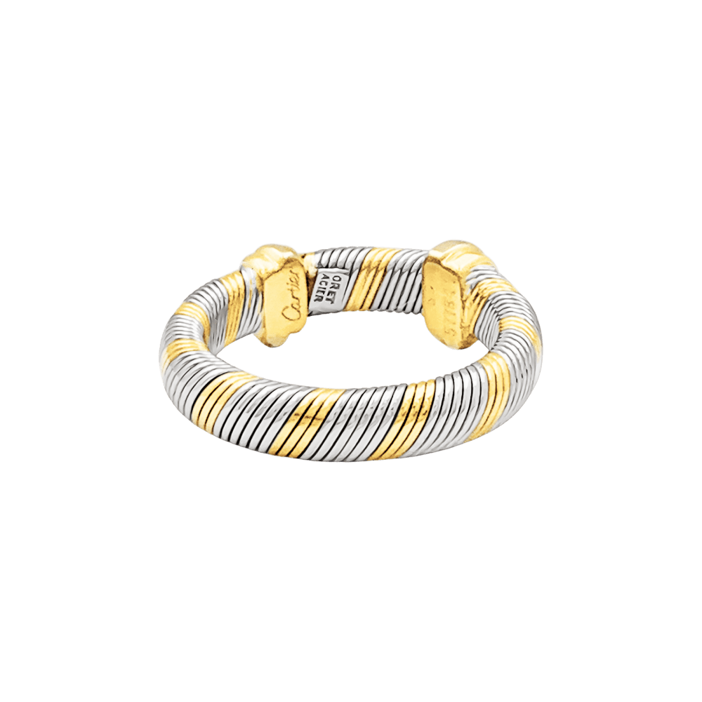 Ring Cartier, "Trinity", three gold tones and steel.