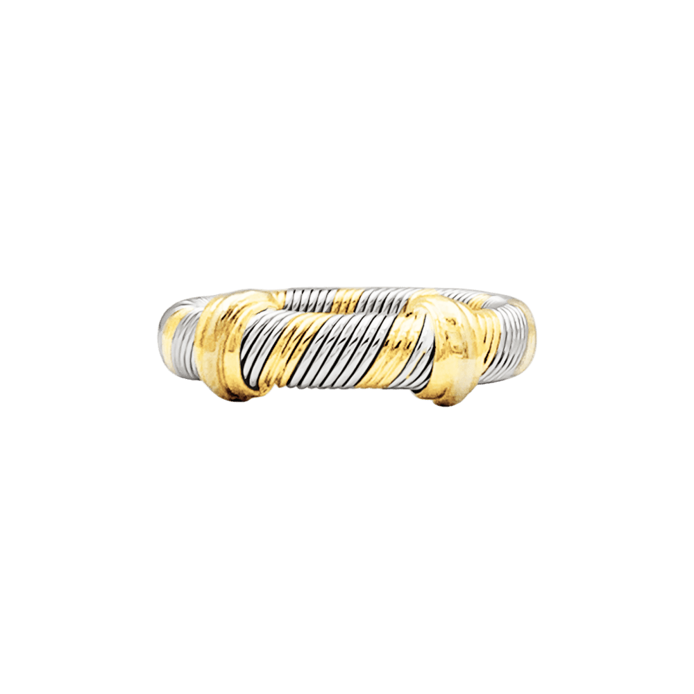 Ring Cartier, "Trinity", three gold tones and steel.