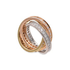 Bague CARTIER "Trinity" en trois ors et diamants - Castafiore