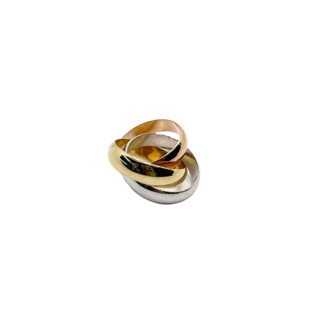 Bague CARTIER "Trinity" modèle extra - large en or jaune, blanc et rose - Castafiore