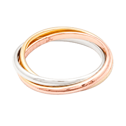 Bague CARTIER "Trinity" PM en or blanc, or jaune et or rose - Castafiore