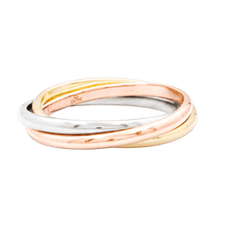 Bague CARTIER "Trinity" PM en or blanc, or jaune et or rose - Castafiore