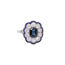 Bague CÉRULEA 1920 en platine et saphir - Castafiore