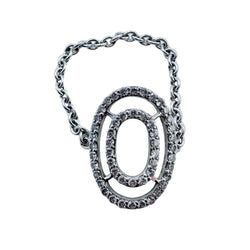 Bague Chaîne en or blanc et diamants - Castafiore