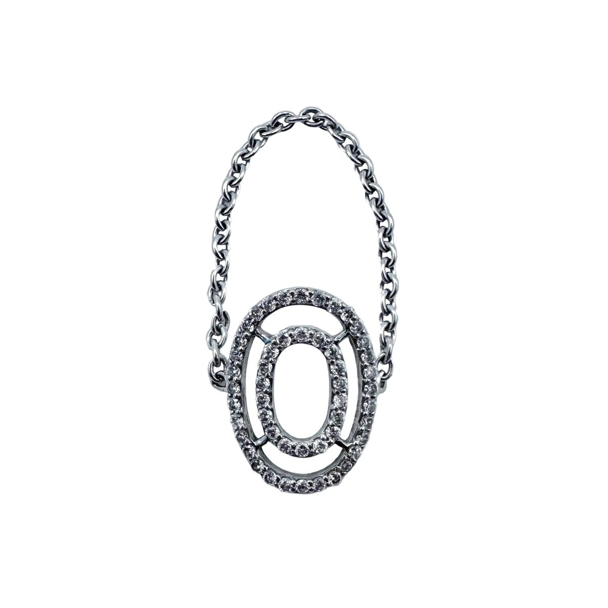 Bague Chaîne en or blanc et diamants - Castafiore